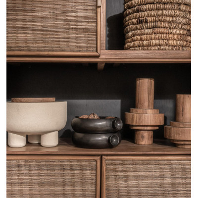 Grace garderob med 4 dörrar och 1 öppen hylla