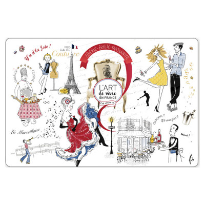 Set med 6 bordstabletter Art de vivre