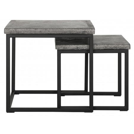 Set med 2 fyrkantiga soffbord Mont Blanc