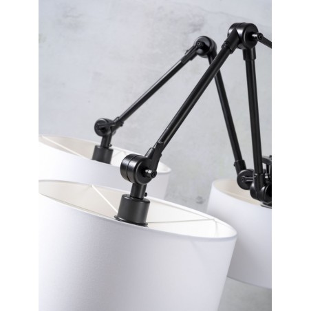 Závesné svietidlo Amsterdam z bavlny s 5 tienidlami