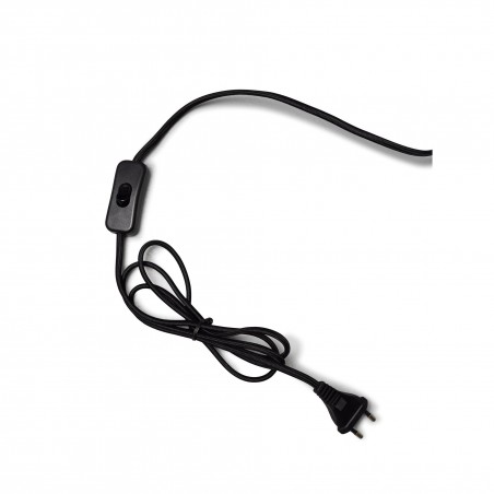 Stolová lampa Andes z čierneho bambusu a ľanu