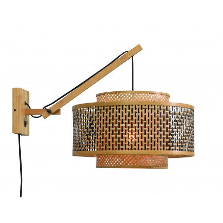 Nástenná lampa Bhutan z bambusu