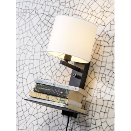 Nástenná lampa Florence s tienidlom