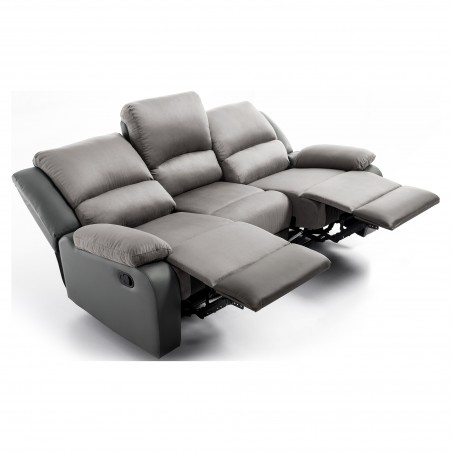 9121 Manual 3-miestna PU a mikrovlákno Chaise Lounge Sofa