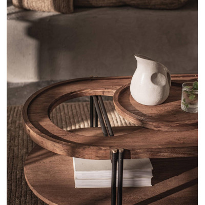 Coco konferenčný stolík s 2 podnosy