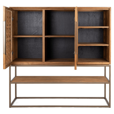 Karma skrinka s dverami 2, zásuvkami 3 a stojanom 1